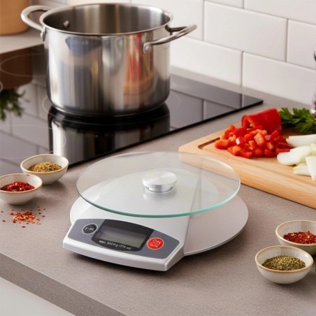 Elektrooniline klaasist köögikaal 5 kg