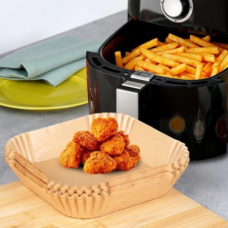 Air Fryer sisetükk õhufritüürile, kandiline, paber, 19x19 cm, 100 tk.