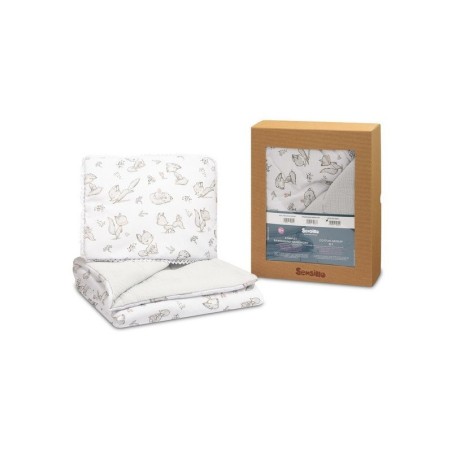 Beebi teki ja padja komplekt Forest Foxes, hall | FreshDesign.ee