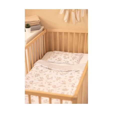 Beebi teki ja padja komplekt Forest Foxes, hall