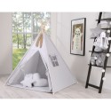 Tipi telk aluse ja patjadega + suled, helehall | FreshDesign.ee