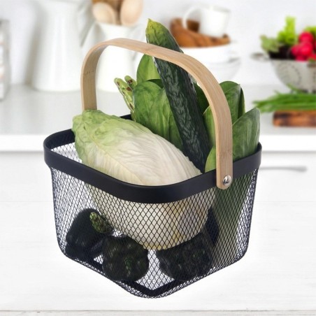 RADKA mustast metallist hoiukorv 27x24,5x17,5 cm