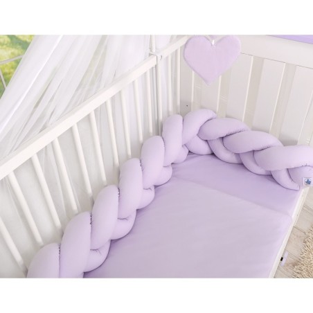 Punutud voodipehmendus 180 cm, lilla
