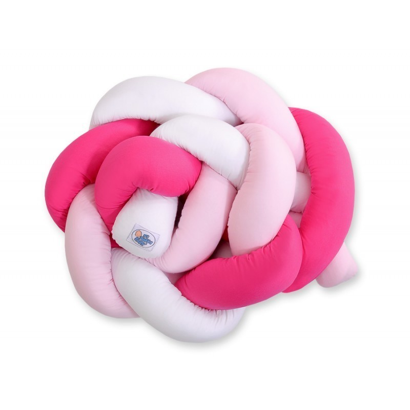 Punutud voodipehmendus 180 cm, valge/roosa... | FreshDesign.ee