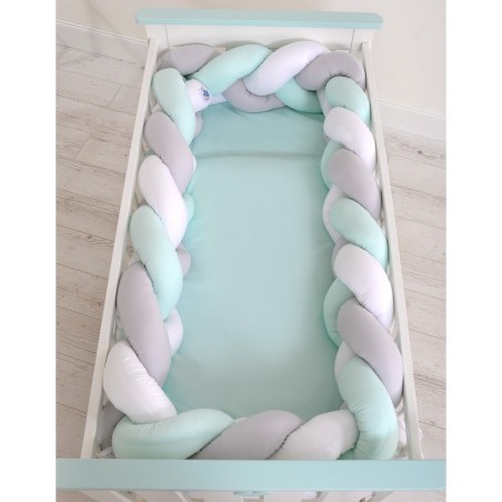 Punutud voodipehmendus XXL 360 cm, valge/h... | FreshDesign.ee