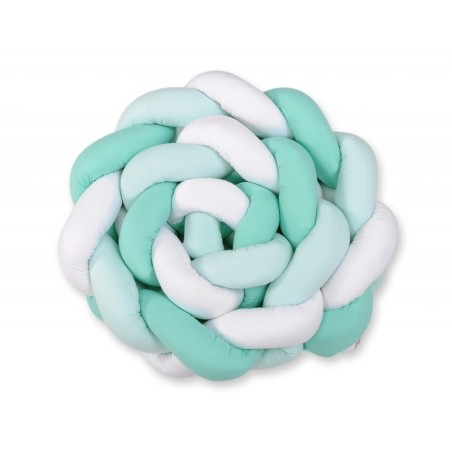 Punutud voodipehmendus XXL 360 cm, valge/mint | FreshDesign.ee