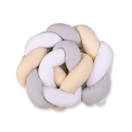 Punutud voodipehmendus 180 cm, hall/valge/beež | FreshDesign.ee