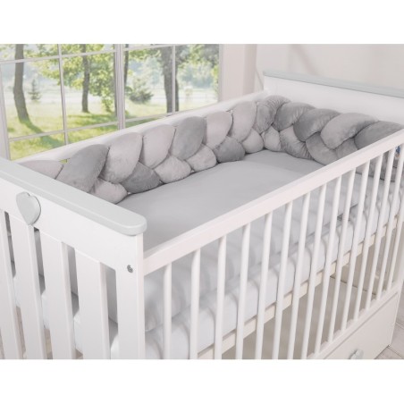 Punutud voodipehmendus Minky 180 cm, hall