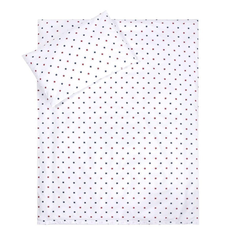 Beebi voodipesukomplekt, hall, sinised pun... | FreshDesign.ee