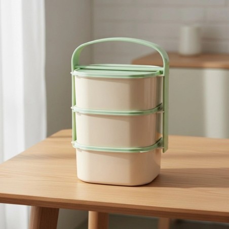 Plastikust lõunasöökla, 3-korruseline, 3x1, 15 liitrit