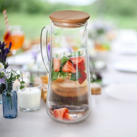 Kann klaas, bambusest kaanega 1.35 l