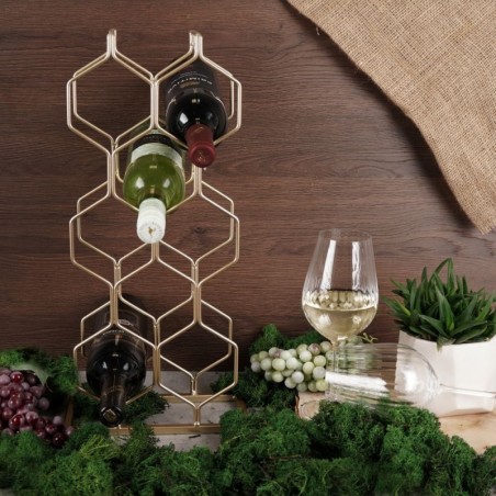 Veiniriiul kuldne metall 8 pudelile 23x48 cm