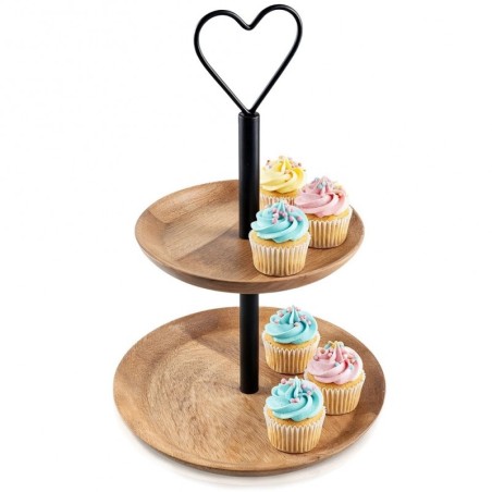 MANGO 2-korruseline puidust tordialus, 37 cm | FreshDesign.ee