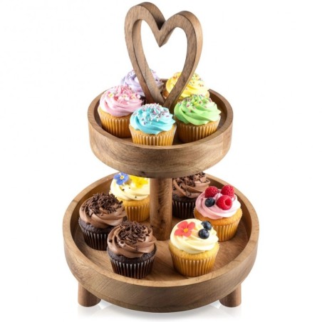 MANGO 2-korruseline puidust tordialus, 42 cm | FreshDesign.ee