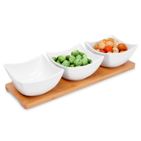 Snäkikausid vaagnal 30 cm, portselan, valge | FreshDesign.ee