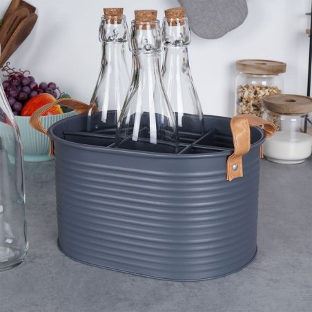 Pudelikorv, metall, hall