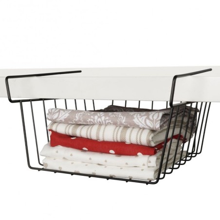 Riiulialune korv, must metall 27.5x25x14 cm | FreshDesign.ee