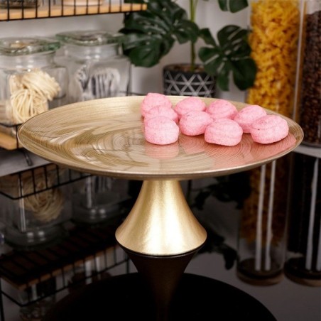 Kuldsest klaasist tordialus 28 cm jalal