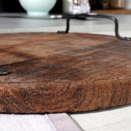 Puidust serveerimisalus käepidemetega, 30 cm