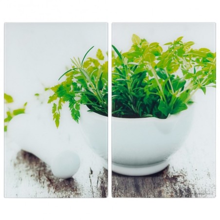 Pliidiplaadi kaitse / lõikelaud klaas, 2 tk. | FreshDesign.ee