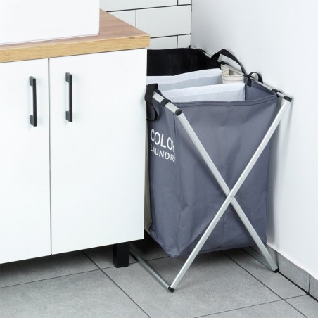 Pesukorv kokkupandav 3 sahtliga,105 l | FreshDesign.ee