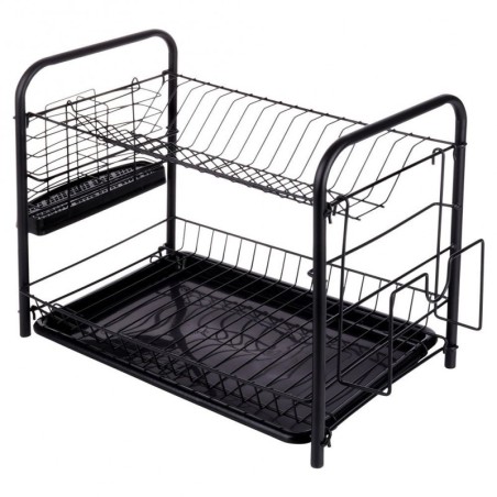 Nõuderest kahekordne, must, 51.5x24.5x33 cm | FreshDesign.ee