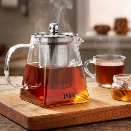 Kuumuskindlast klaasist teekann koos teetõmmisega, 490 ml