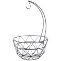 Puuviljakorv konksuga, must, metall | FreshDesign.ee