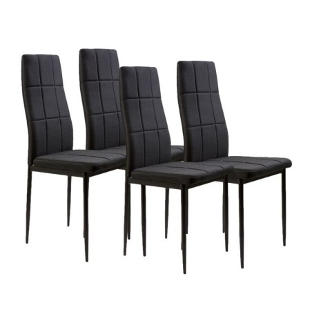 Polsterdatud söögitoolid, 4 tk, must | FreshDesign.ee