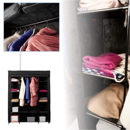 Kangast XXL riidkapp panipaik, must