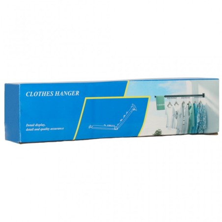 Kokkupandav seinakuivatusnagi riidepuudele, 90 cm, must