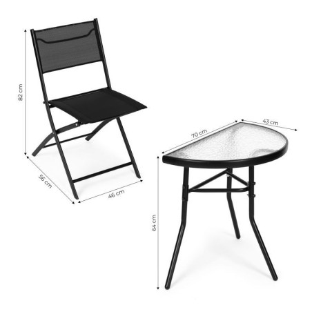 Aiamööbli komplekt, klaaslaud ja 2 tooli | FreshDesign.ee