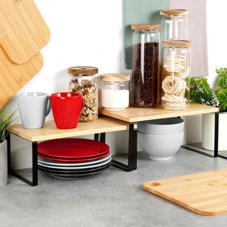 Bambusest köögiriiul 33,5x19,5x16 cm / 33,5x18,5x13,5 cm 2 tk.