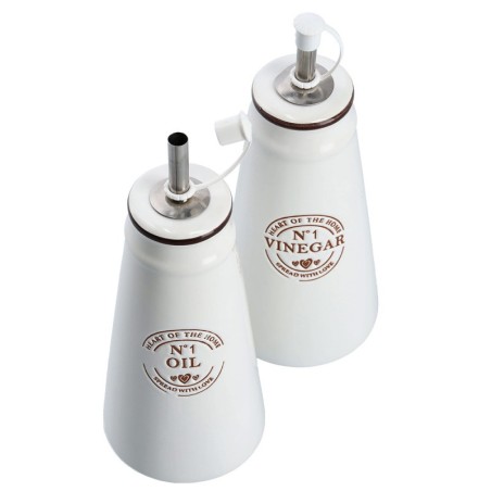 Äädika-/õlipudeli komplekt 2tk, valge | FreshDesign.ee