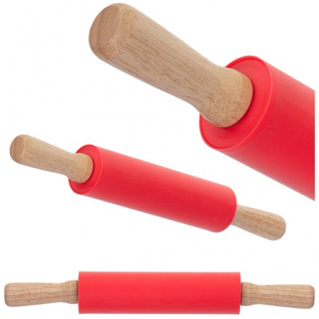 Silikoon taignarull, 38 cm, punane