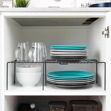 Must metallist köögiriiul, pikendatav, 34,5-48 cm