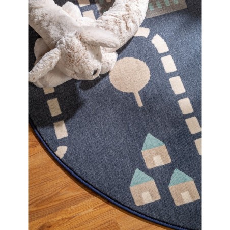 Lastetoa vaip Juno sinine Ø 120 cm Ümmargune | FreshDesign.ee