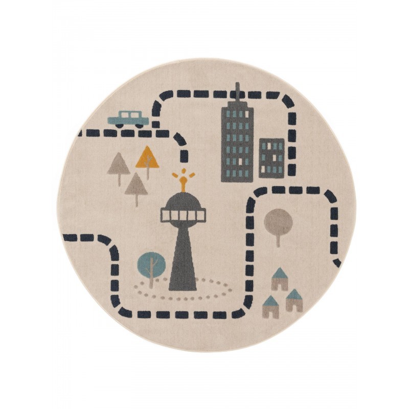 Lastetoa vaip Juno beež Ø 120 cm Ümmargune | FreshDesign.ee