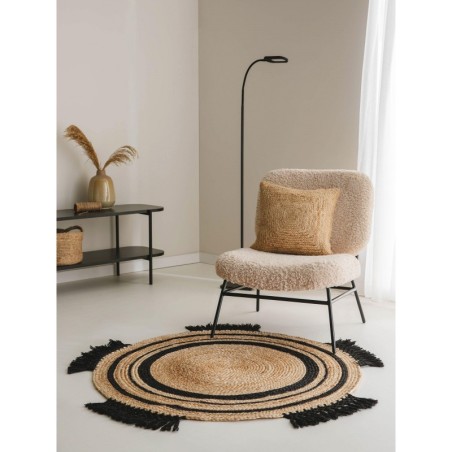 Jute VAIP Jutta helepruun/must Ø 120 cm Ümmargune