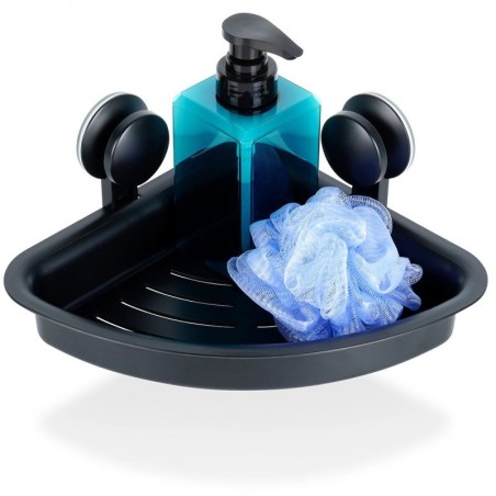 Nurga duširiiul, must, iminappadega, 28x22x12 cm | FreshDesign.ee