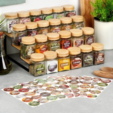 Klaasist maitseainenõu 100 ml, 24 tk. + 90 kleebist