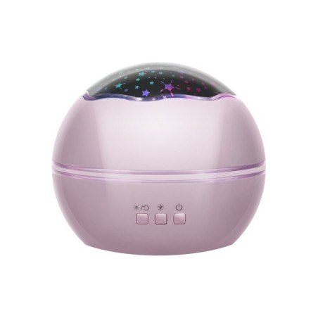 Öölamp projektor, roosa