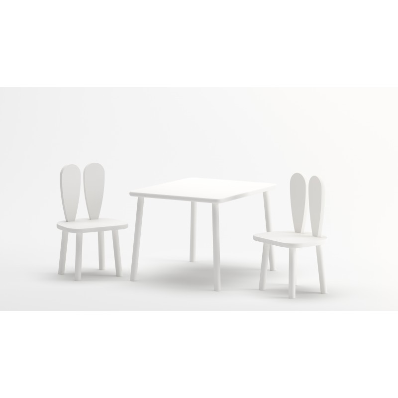 Laste puidust laua ja toolide komplekt Bun... | FreshDesign.ee