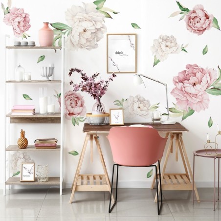 Seinakleebis pojengid ja roosid | FreshDesign.ee