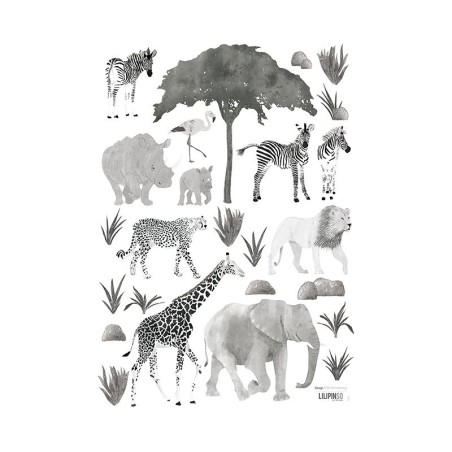 Seinakleebis loomad, mustvalge | FreshDesign.ee