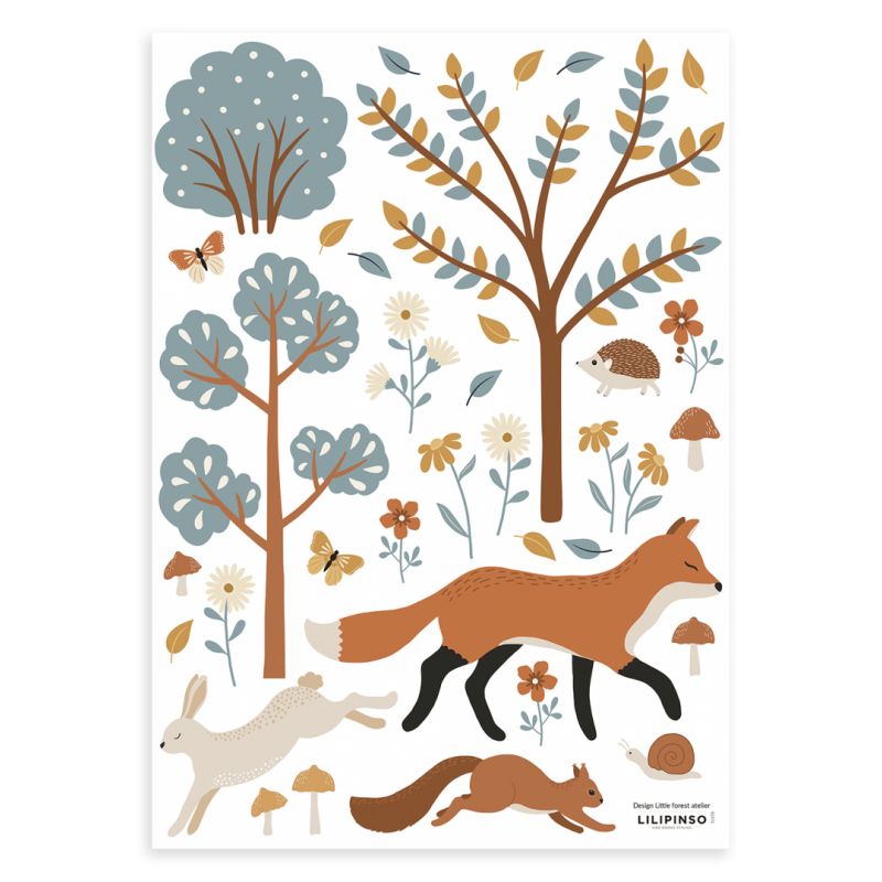 Seinakleebised JÖRO metsapuud ja loomad | FreshDesign.ee
