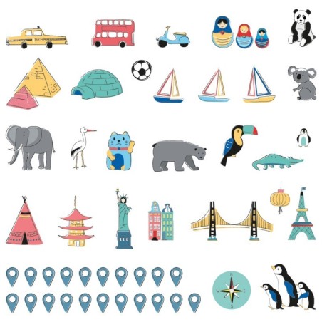 Seinakleebis Maakaart S eesti keeles, värviline