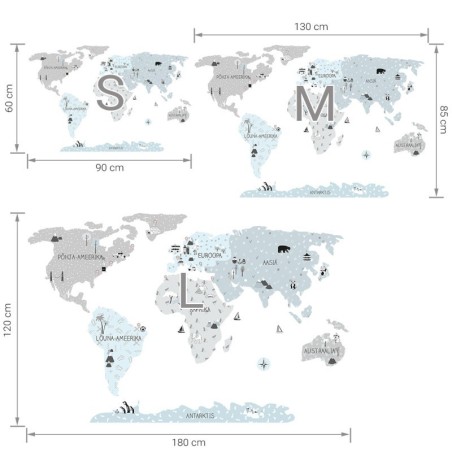 Seinakleebis Maakaart M eesti keeles, eco | FreshDesign.ee