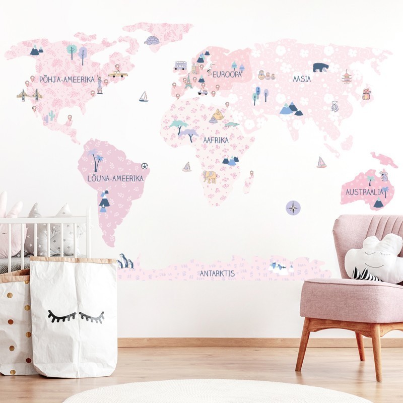 Seinakleebis Maakaart M eesti keeles, spri... | FreshDesign.ee