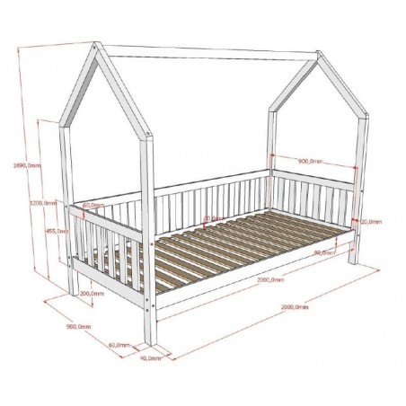 CABANE majavoodi äärega 90 X 200 CM NATURE | FreshDesign.ee